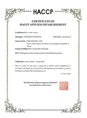 HACCP Certificate